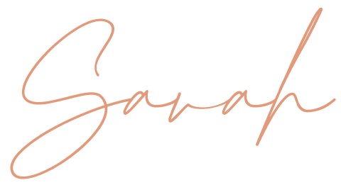 Sarah script peach